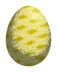 Colourful textured vector Easter egg with stipple effect. EPS 10.