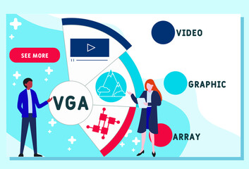 Vector website design template . VGA - Video Graphic Array business concept background. illustration for website banner, marketing materials, business presentation