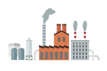 Obraz premium Industrial factory design - vector factory building