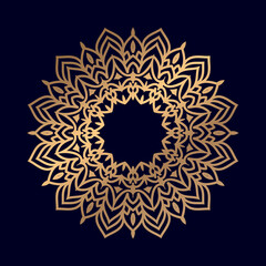Luxury mandala background golden Decorative style Arabic pattern Vector illustration