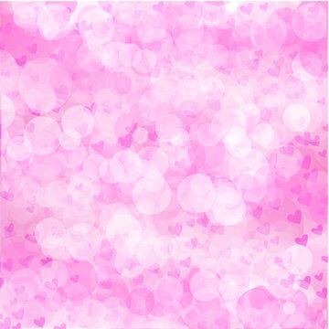Background graphic bokeh abstract sweet color style white and pink vector love heart valentines day idea design