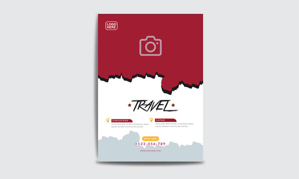 creative and unique travel flyer template design
