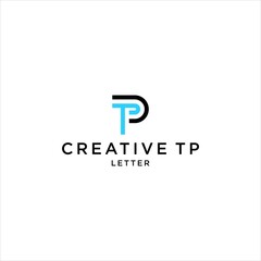 PT TP Initial Logo Design Featuring Geometric and Abstract Elements for Corporate and Personal Branding, Sophisticated Technology Concept with Modern and Minimalist Style