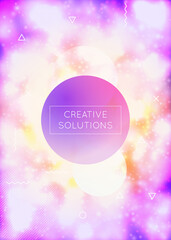 Neon background with liquid purple shapes. Luminous fluid. Fluorescent cover with bauhaus gradient.