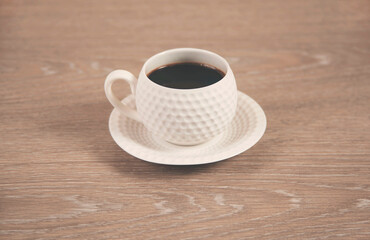 cup of coffee on the table