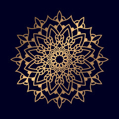 Luxury golden Mandala background vector Islamic paisley pattern template