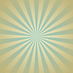 Sunlight retro faded grunge background. green and beige color burst background. Vector illustration.