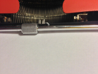 Vintage Typewriter Close-up With Paper