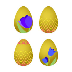 golden Easter eggs