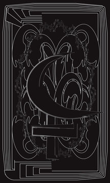 Tarot cards - back design. Lilith