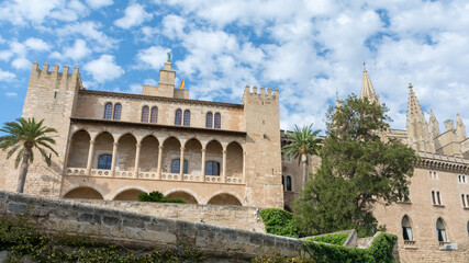 Fototapeta premium Almudaina Palace building in Palma de Mallorca