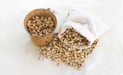 soybean protine in bamboo rattan basket