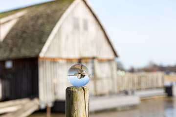 Die Schiffmühle an der Weser bei Minden, Deutschland