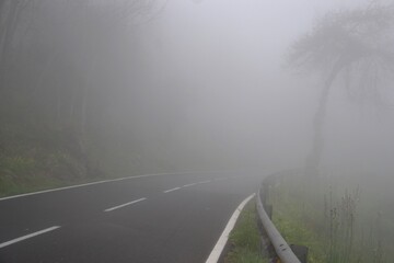 Fog in the road, niebla en la carretera