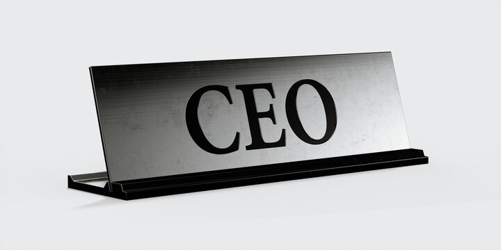 Nameplate with CEO text