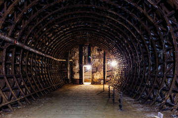 Underground construction. Construction of bunker or subway.