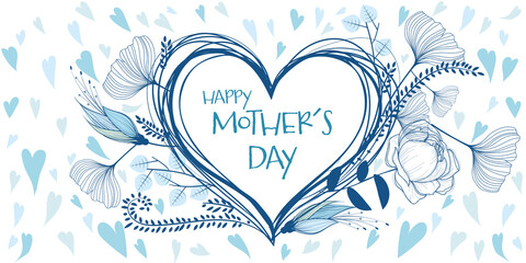 Love floral illustration