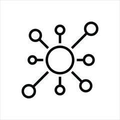 Black line icon for node