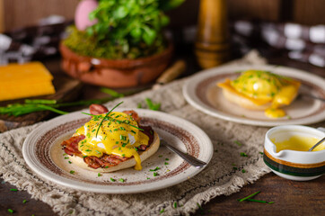 Delicious eggs benedict