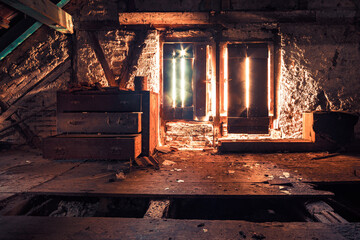 Obraz premium An old abandoned farmhouse