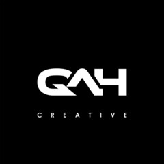 QAH Letter Initial Logo Design Template Vector Illustration
