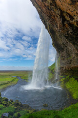 Fototapeta na wymiar Seljalandsfoss waterfall in southern Iceland