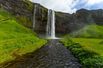 Seljalandsfoss waterfall in southern Iceland