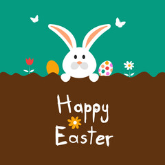 Obraz na płótnie Canvas Happy Easter greeting card vector image