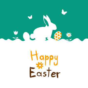 Happy Easter greeting card vector image