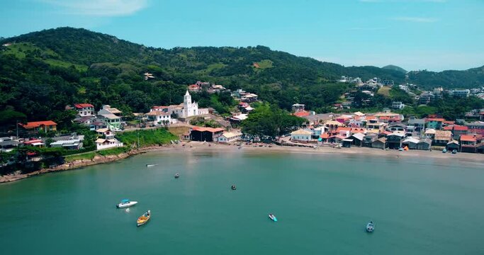 Centro Garopaba, Santa Catarina, Brasil. praia