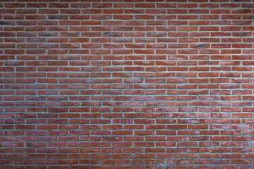 Empty red brick wall background