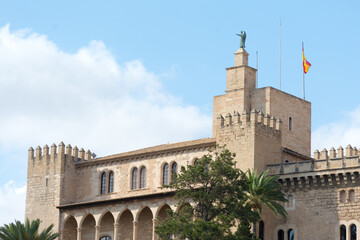 Almudaina Palace building in Palma de Mallorca