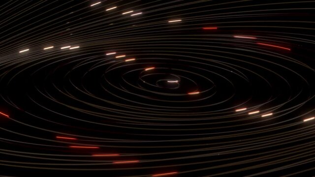 3d render Futuristic centralisation interface orange