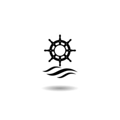 Fototapeta premium Simple Nautical Logo with shadow