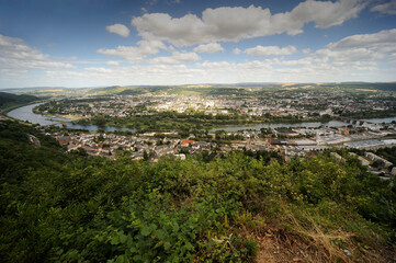 Fototapeta na wymiar View from the Marian column on the city, Trier, Rhineland-Palatinate, Germany, Europe