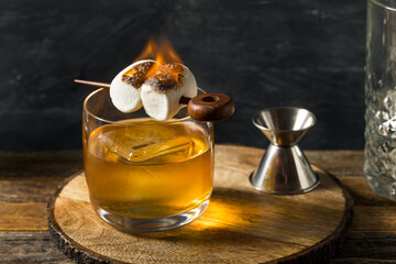 Homemade Smokey Marshmallow Campfire Old Fashioned