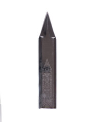 broken knightly sword isolated on white background