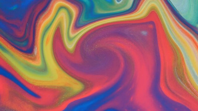 Fluid art. Colorful Swirl Texture Background Marble Video. Abstract.