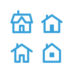 Set of house vector icons. Homes clipart symbols. Home pictogram collection.