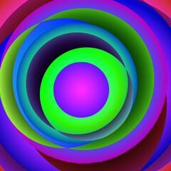 Modern Graphic Design Elements. Overlapping Colorful Circles Background