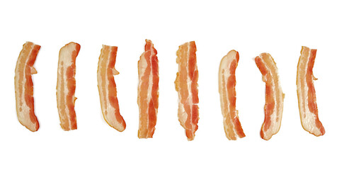 bacon isolated on white backrgound
