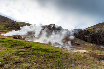 Reykjadalur hot spring hike, Iceland