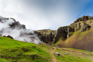 Reykjadalur hot spring hike, Iceland