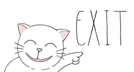 Funny cat illustration