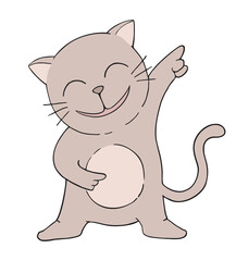 Funny cat illustration