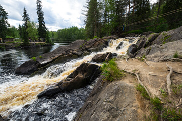 Ahvenkoski waterfall in Karelia