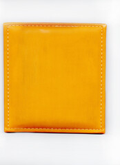 Notebook with yellow cover. Family album leather framing