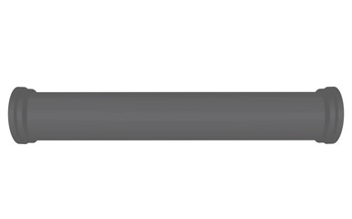 Fototapeta premium Grey pipe tube. vector illustration