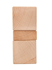 Wooden block cubes for creative isolated on the white background