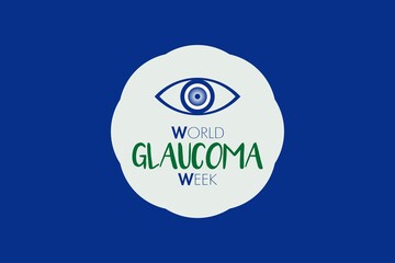 Vector illustration for the theme of Glaucoma awareness week observed each year in March, Glaucoma is a common eye condition where the optic nerve, which connects the eye to the brain, becomes damaged